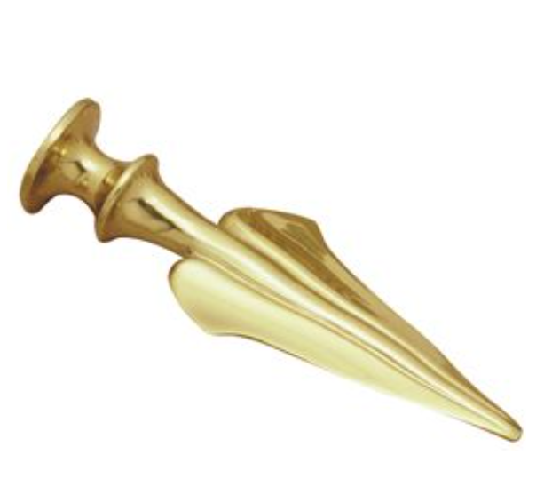 Spear Finial - Polished Brass - 25mm