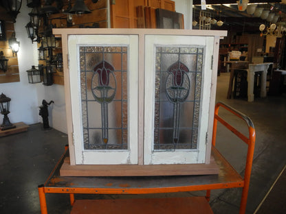 Double Casement Leadlight Window