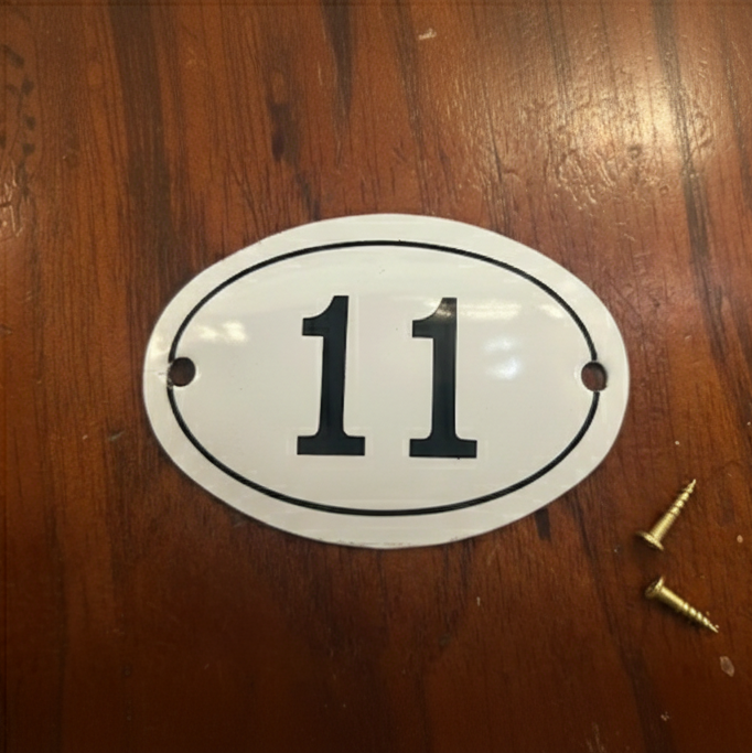 Classic Oval Enamel House Numbers (Aluminium)