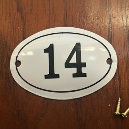 Classic Oval Enamel House Numbers (Aluminium)