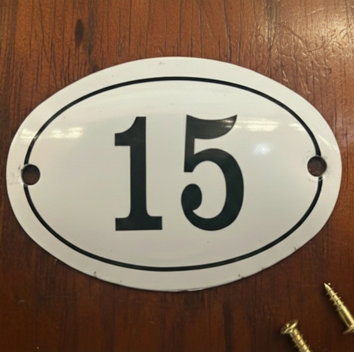 Classic Oval Enamel House Numbers (Aluminium)