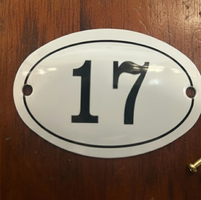 Classic Oval Enamel House Numbers (Aluminium)