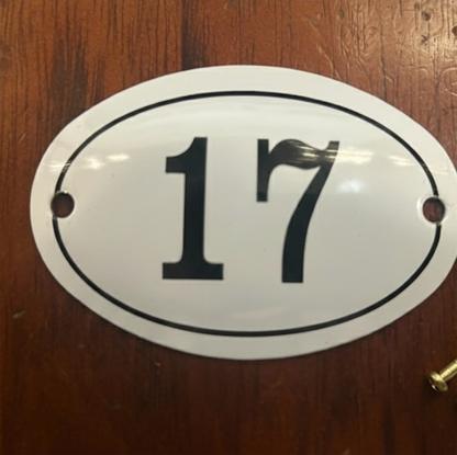 Classic Oval Enamel House Numbers (Aluminium)