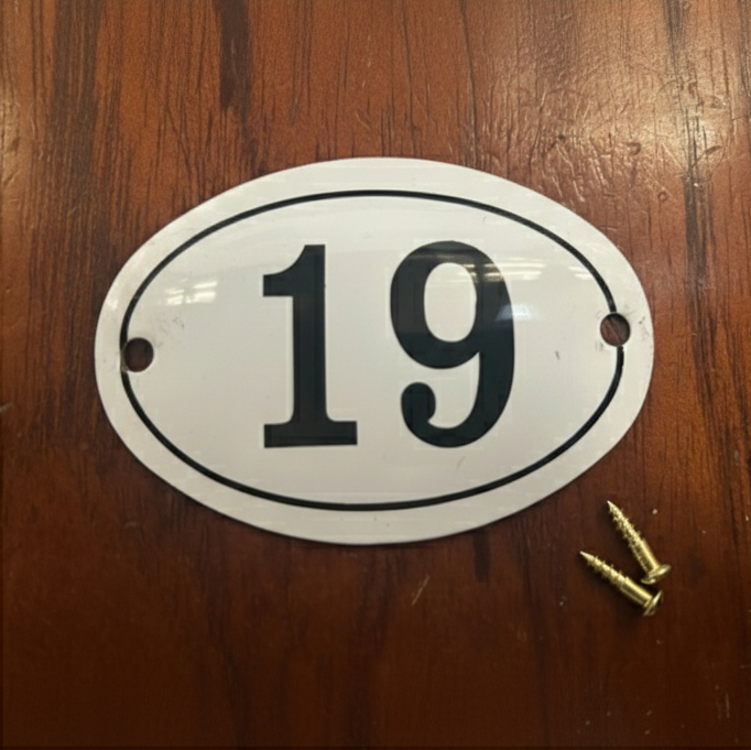 Classic Oval Enamel House Numbers (Aluminium)
