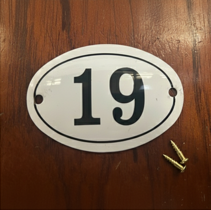 Classic Oval Enamel House Numbers (Aluminium)