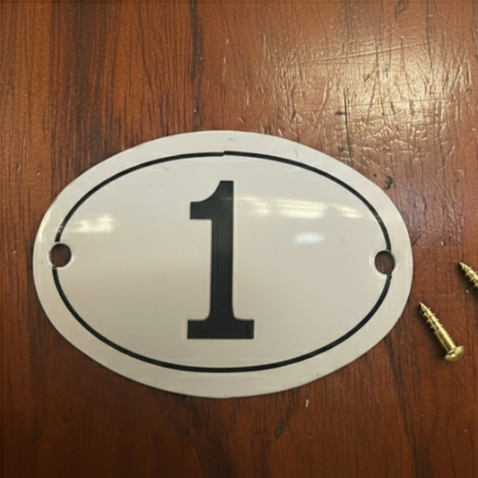 Classic Oval Enamel House Numbers (Aluminium)