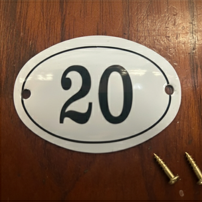 Classic Oval Enamel House Numbers (Aluminium)