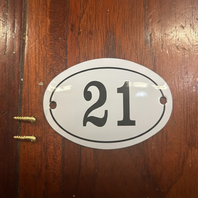 Classic Oval Enamel House Numbers (Aluminium)