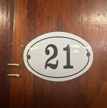 Classic Oval Enamel House Numbers (Aluminium)