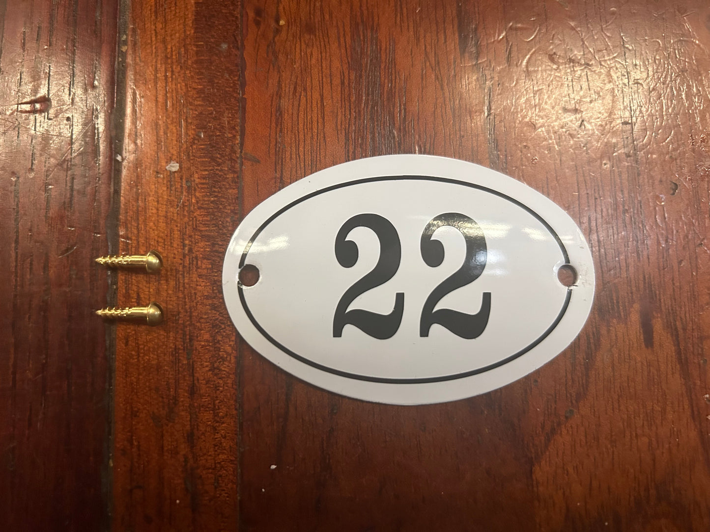 Black & White Enamel Numbers (Large)
