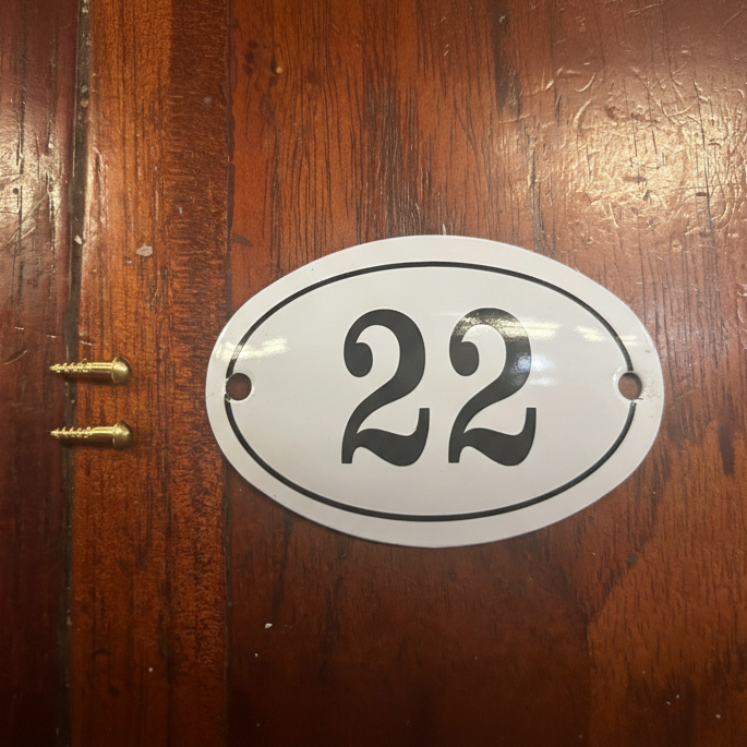 Classic Oval Enamel House Numbers (Aluminium)