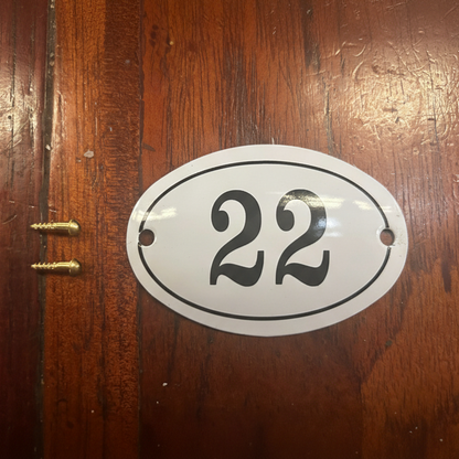 Classic Oval Enamel House Numbers (Aluminium)