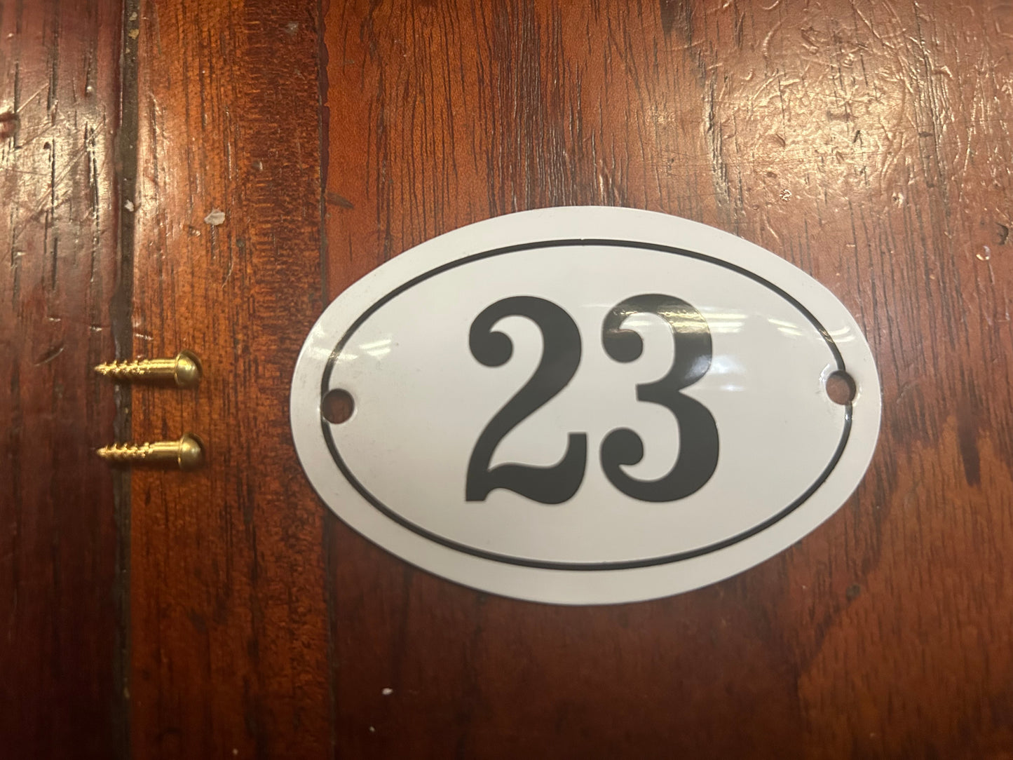 Black & White Enamel Numbers (Large)