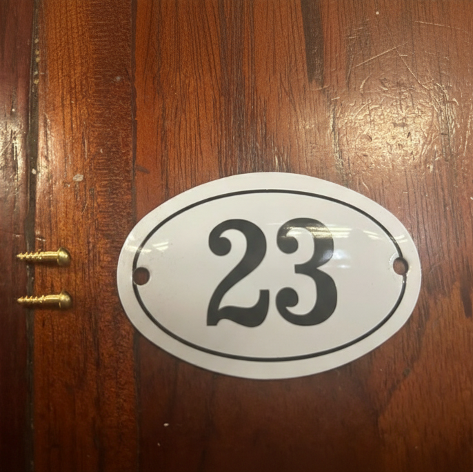 Classic Oval Enamel House Numbers (Aluminium)
