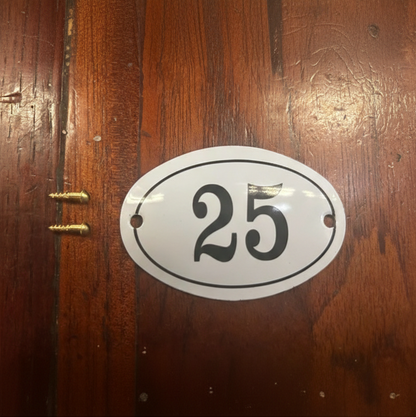 Classic Oval Enamel House Numbers (Aluminium)