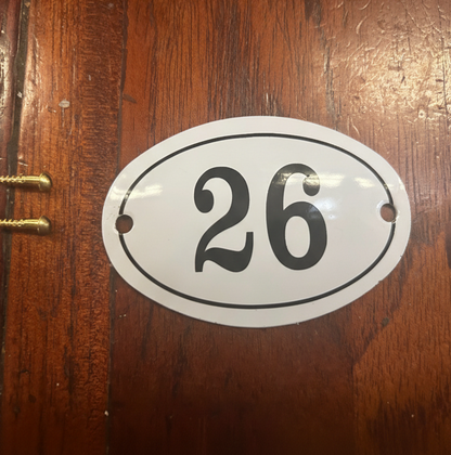 Classic Oval Enamel House Numbers (Aluminium)