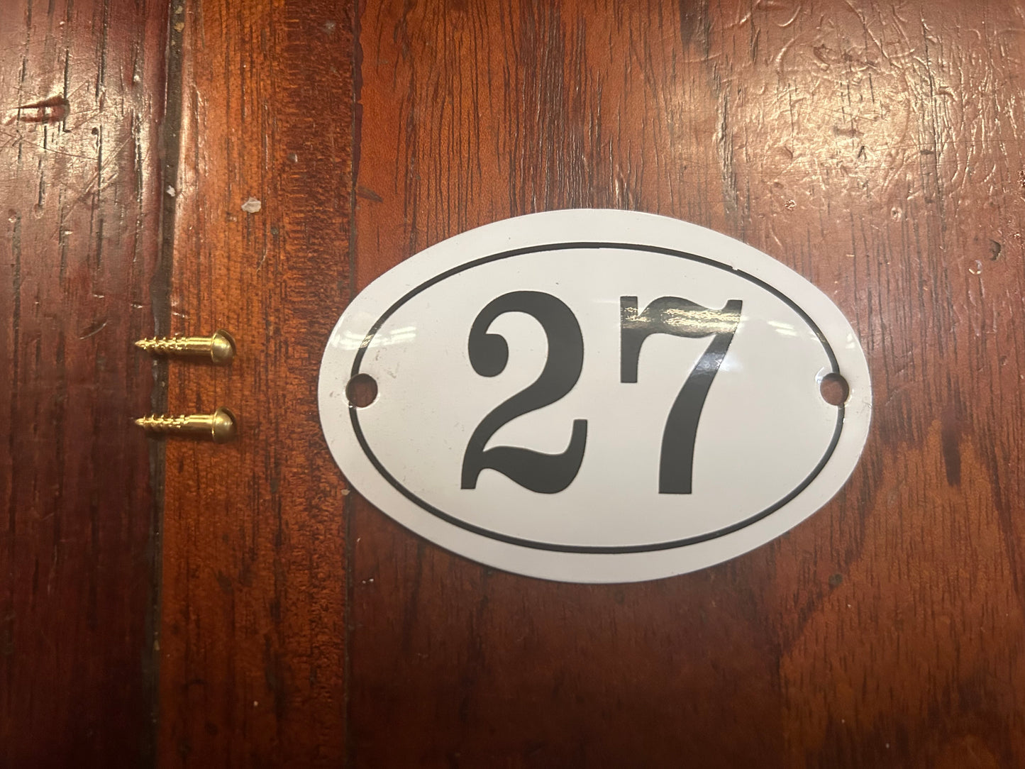 Black & White Enamel Numbers (Large)