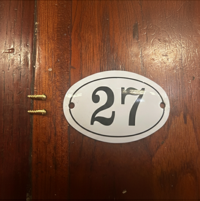 Classic Oval Enamel House Numbers (Aluminium)