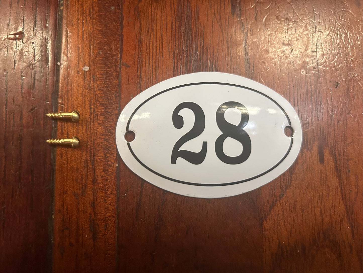 Black & White Enamel Numbers (Large)