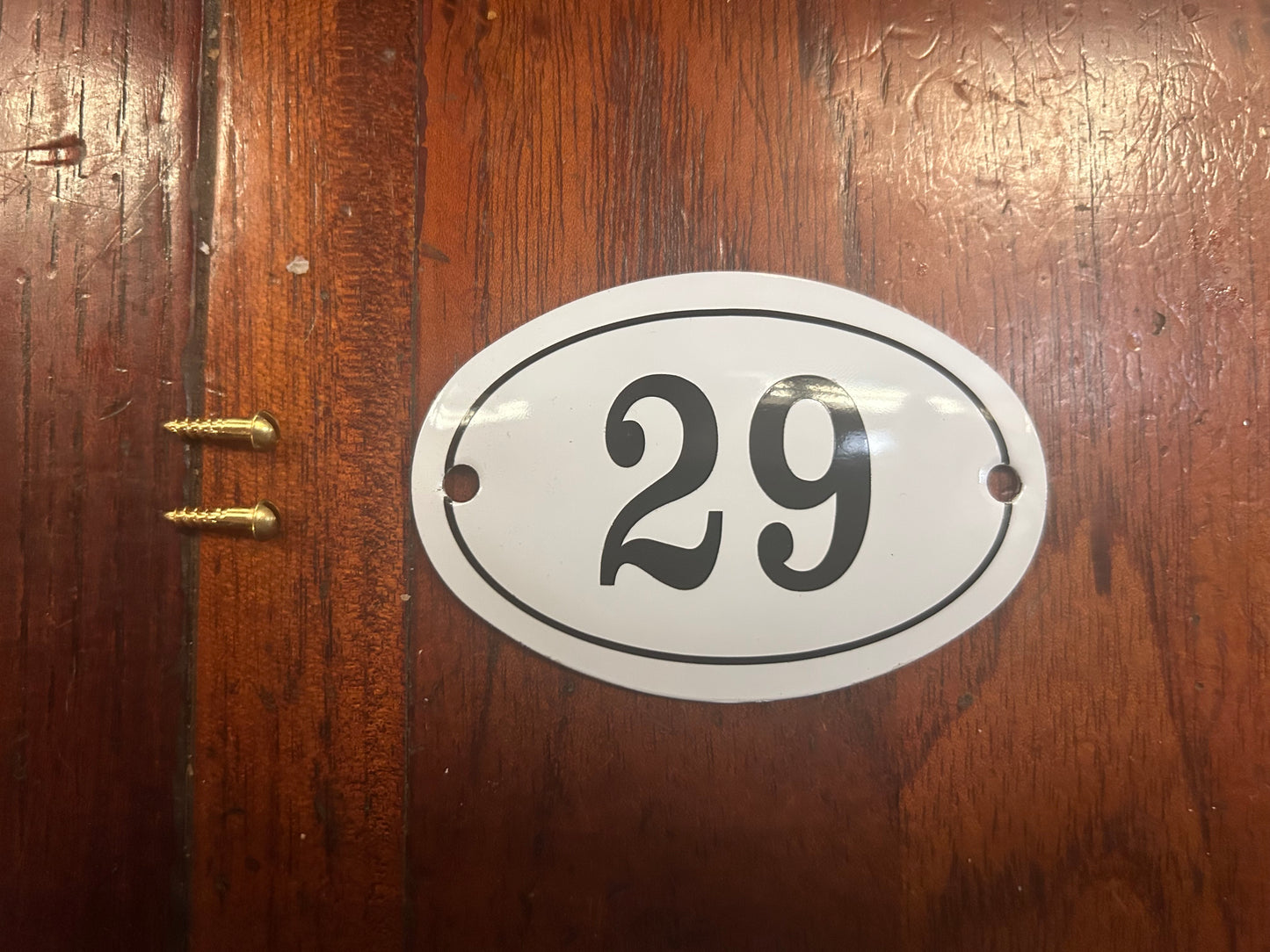 Black & White Enamel Numbers (Large)