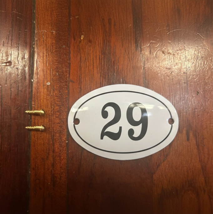 Classic Oval Enamel House Numbers (Aluminium)