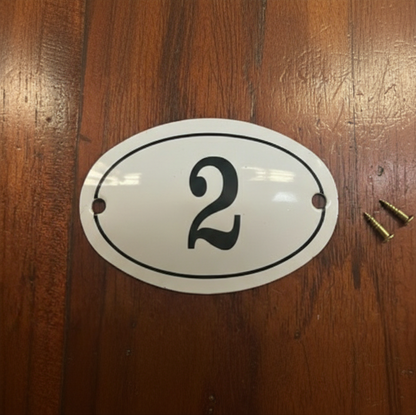 Classic Oval Enamel House Numbers (Aluminium)