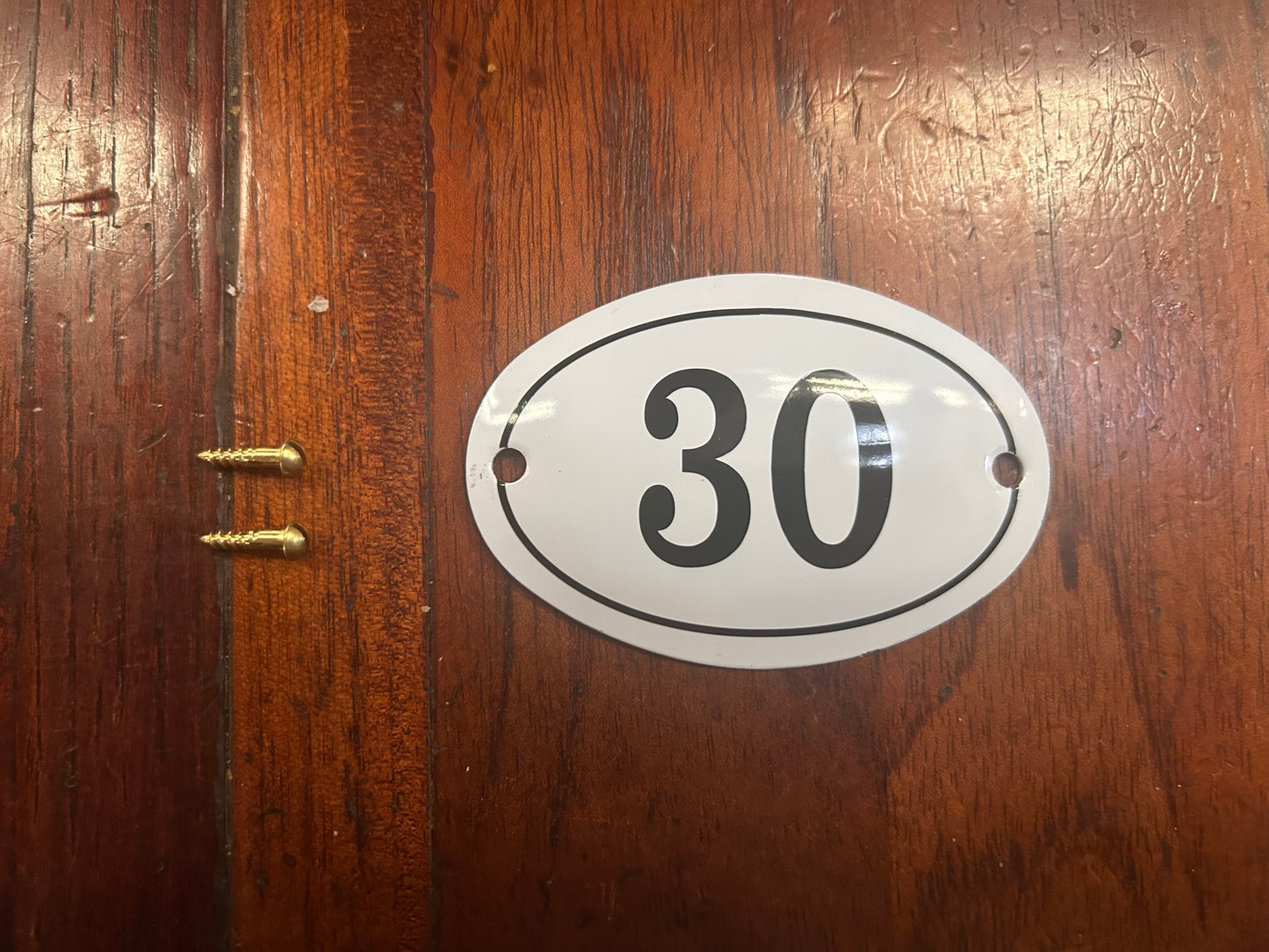 Black & White Enamel Numbers (Large)