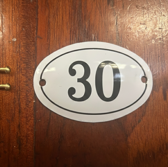 Classic Oval Enamel House Numbers (Aluminium)