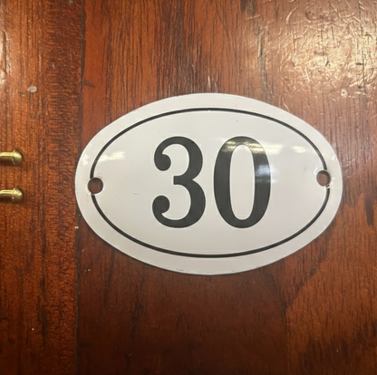 Classic Oval Enamel House Numbers (Aluminium)