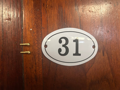 Black & White Enamel Numbers (Large)