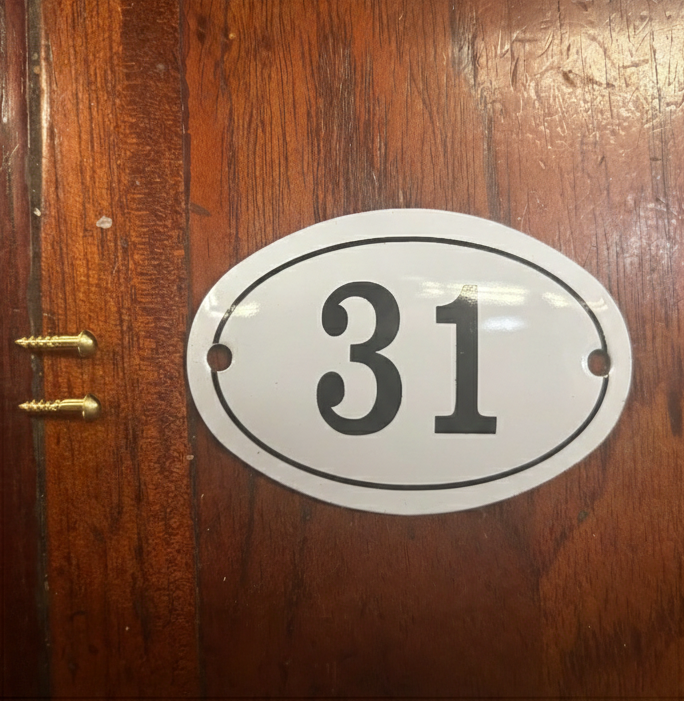 Classic Oval Enamel House Numbers (Aluminium)