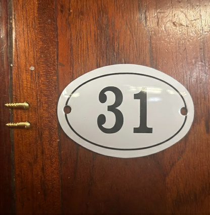 Classic Oval Enamel House Numbers (Aluminium)