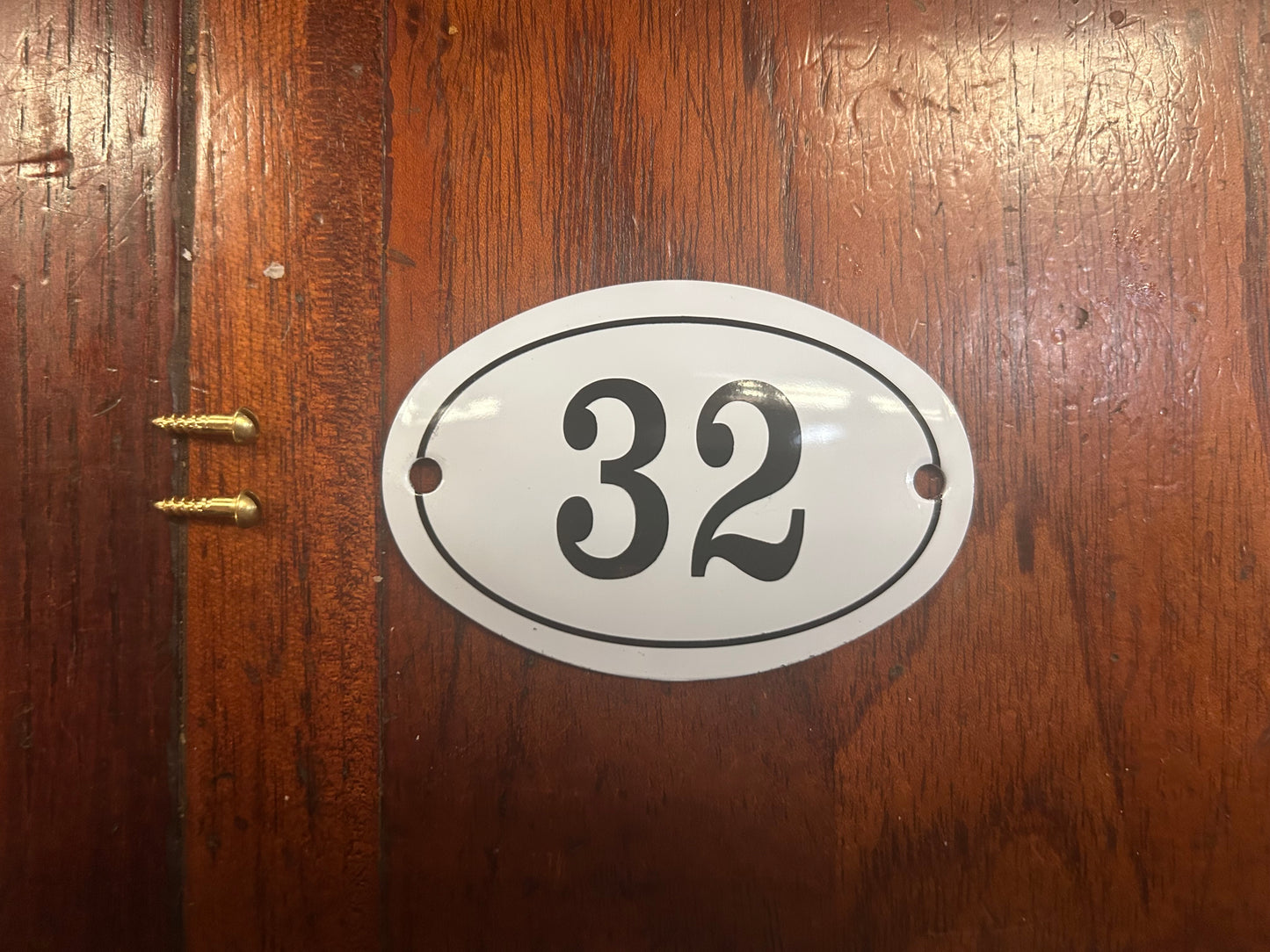 Black & White Enamel Numbers (Large)