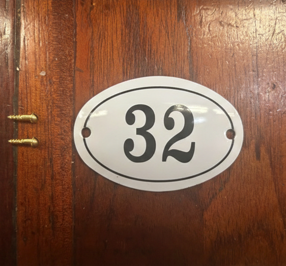 Classic Oval Enamel House Numbers (Aluminium)