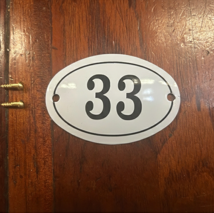 Classic Oval Enamel House Numbers (Aluminium)