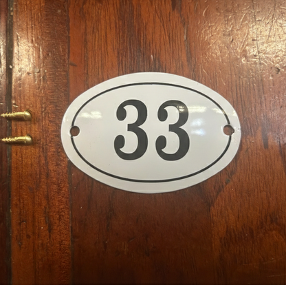 Classic Oval Enamel House Numbers (Aluminium)