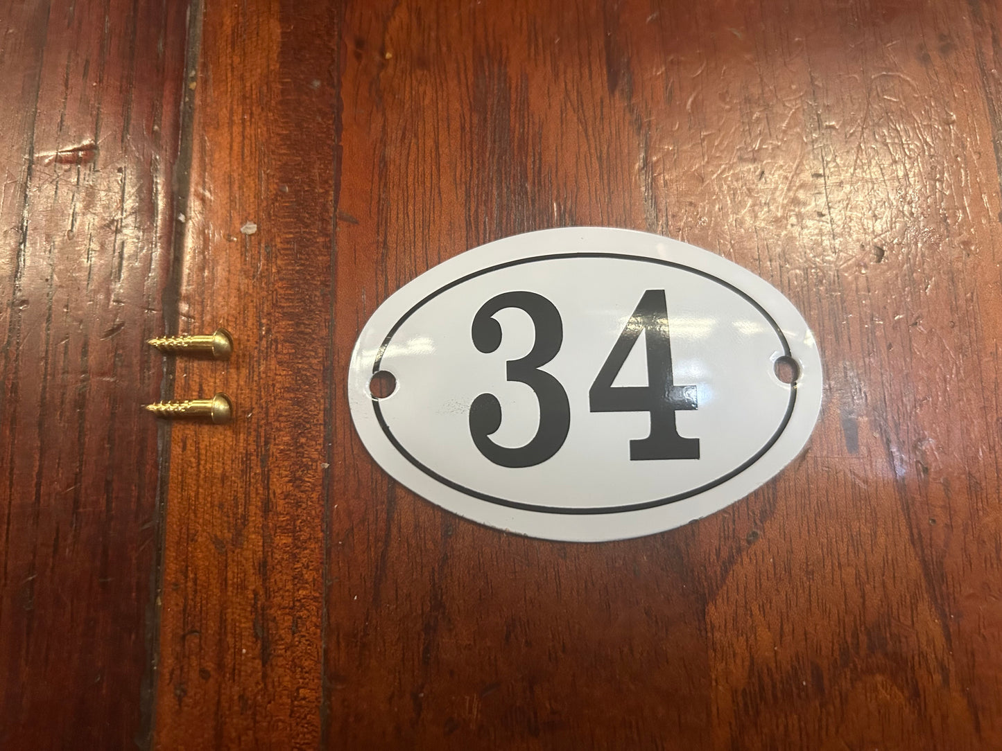 Black & White Enamel Numbers (Large)