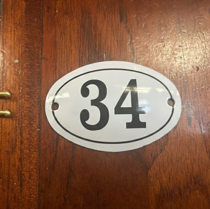 Classic Oval Enamel House Numbers (Aluminium)
