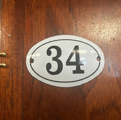 Classic Oval Enamel House Numbers (Aluminium)