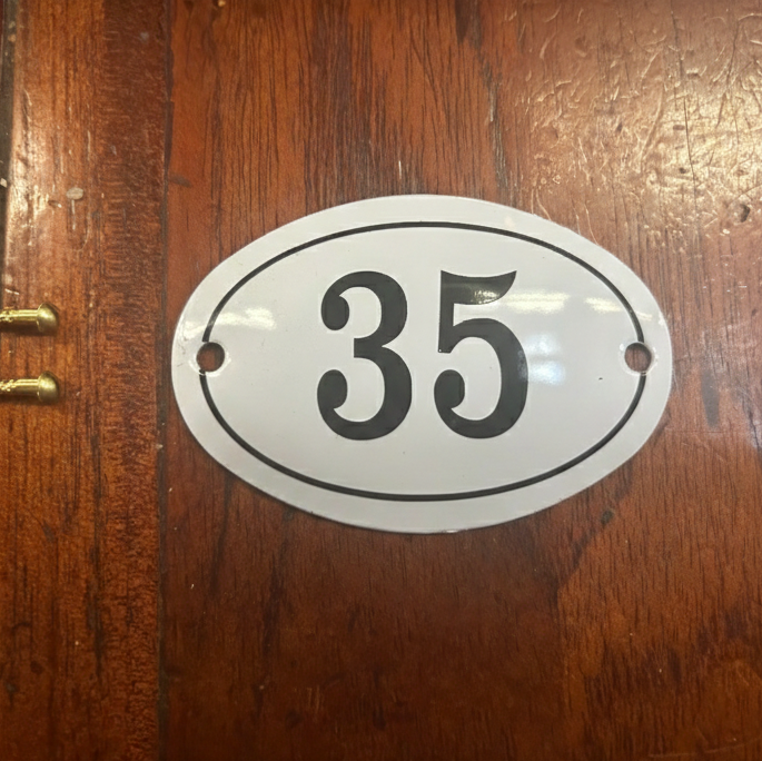 Classic Oval Enamel House Numbers (Aluminium)