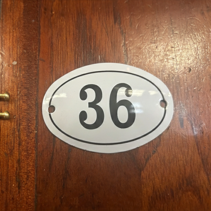 Classic Oval Enamel House Numbers (Aluminium)