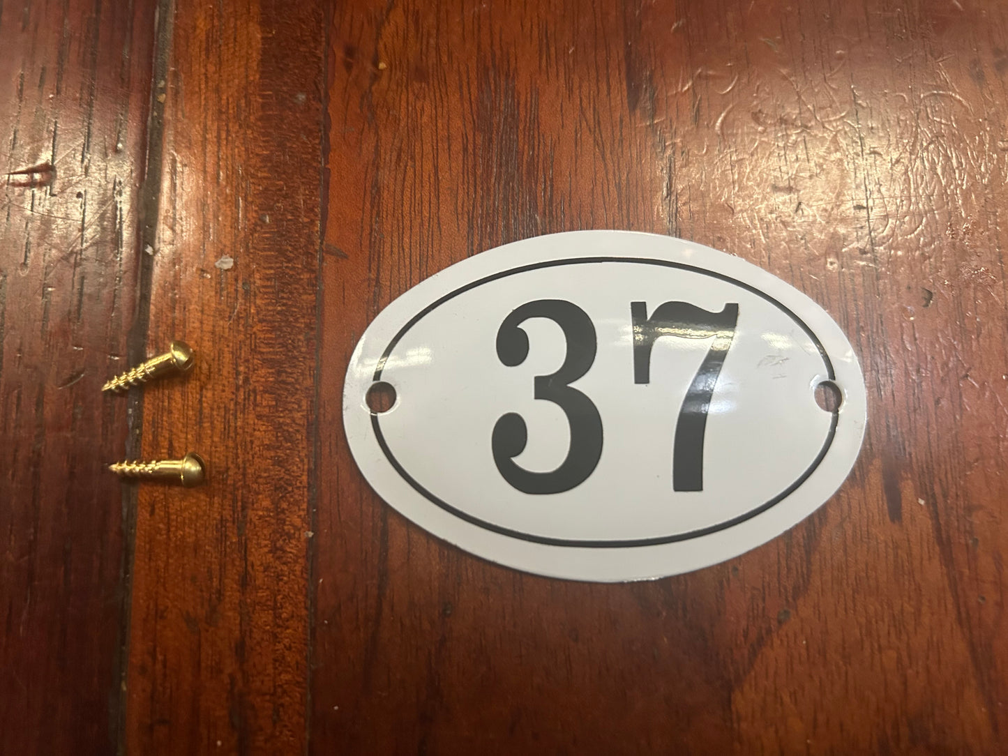 Black & White Enamel Numbers (Large)