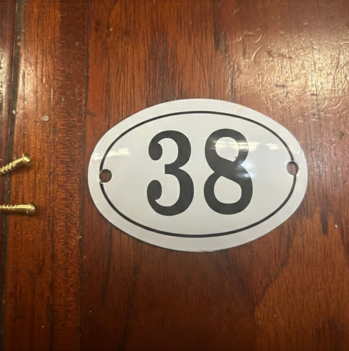 Classic Oval Enamel House Numbers (Aluminium)