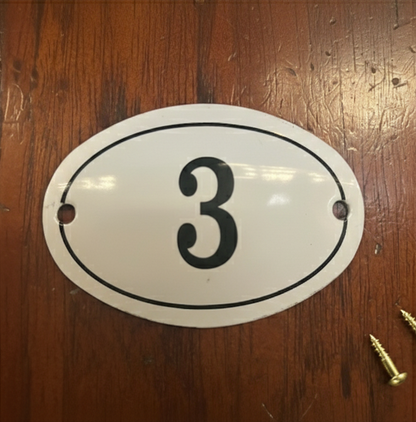 Classic Oval Enamel House Numbers (Aluminium)