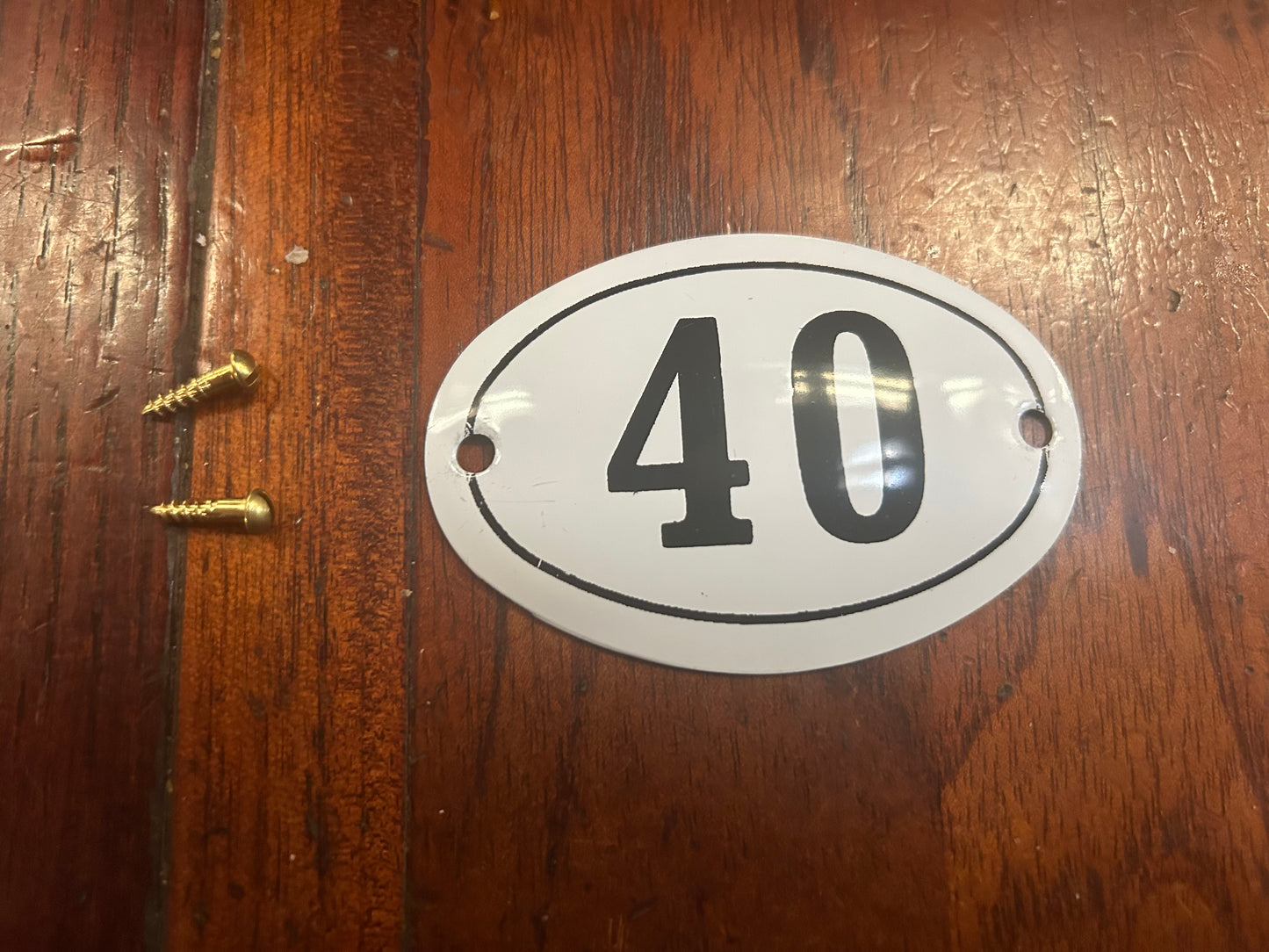 Black & White Enamel Numbers (Large)