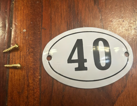 Classic Oval Enamel House Numbers (Aluminium)