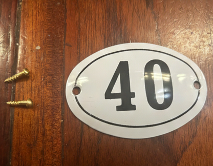 Classic Oval Enamel House Numbers (Aluminium)