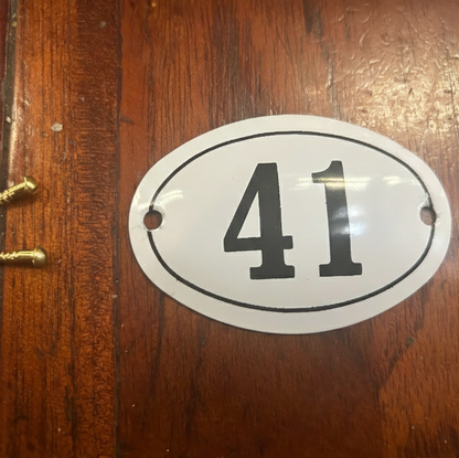 Classic Oval Enamel House Numbers (Aluminium)
