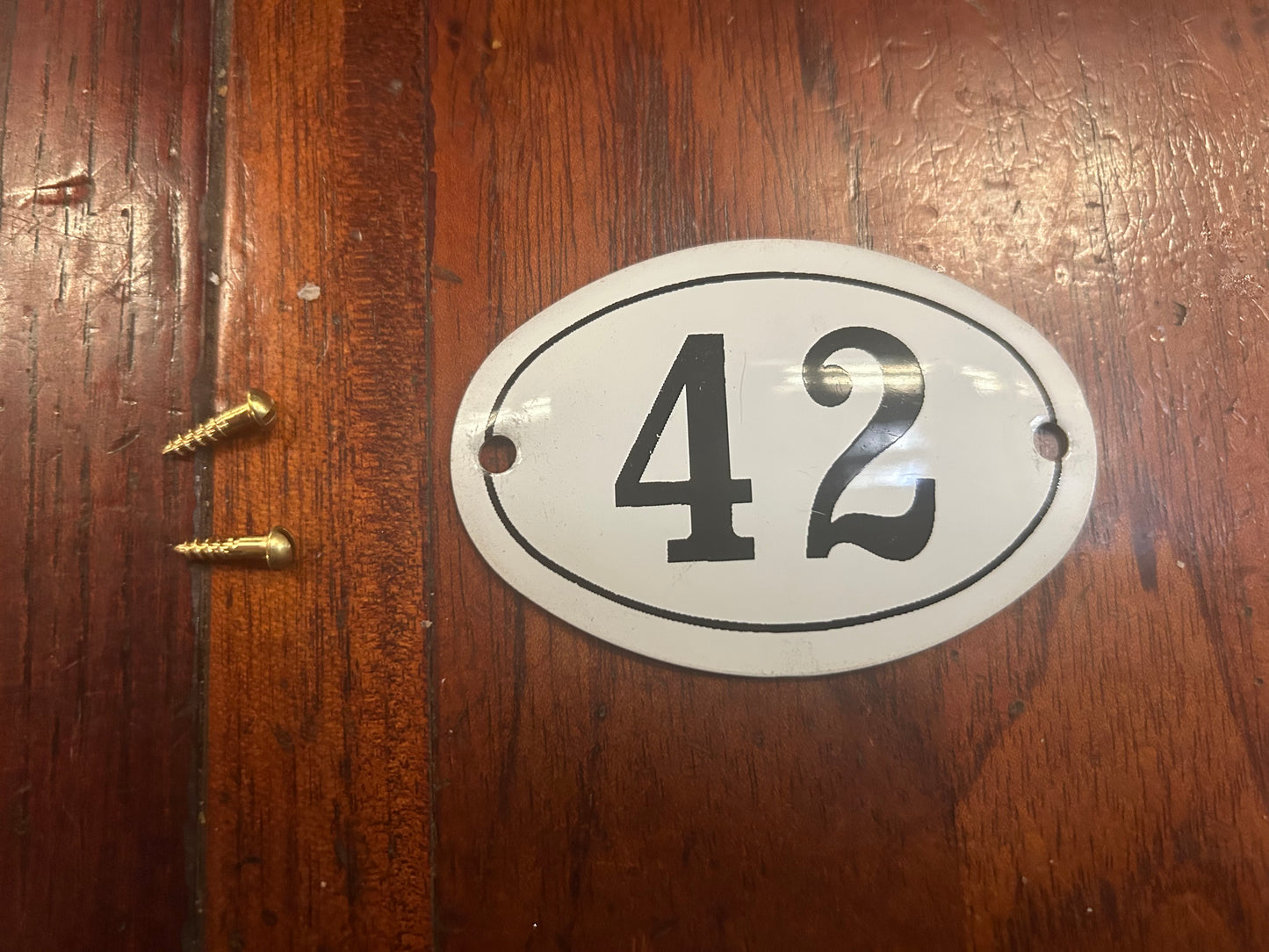 Black & White Enamel Numbers (Large)