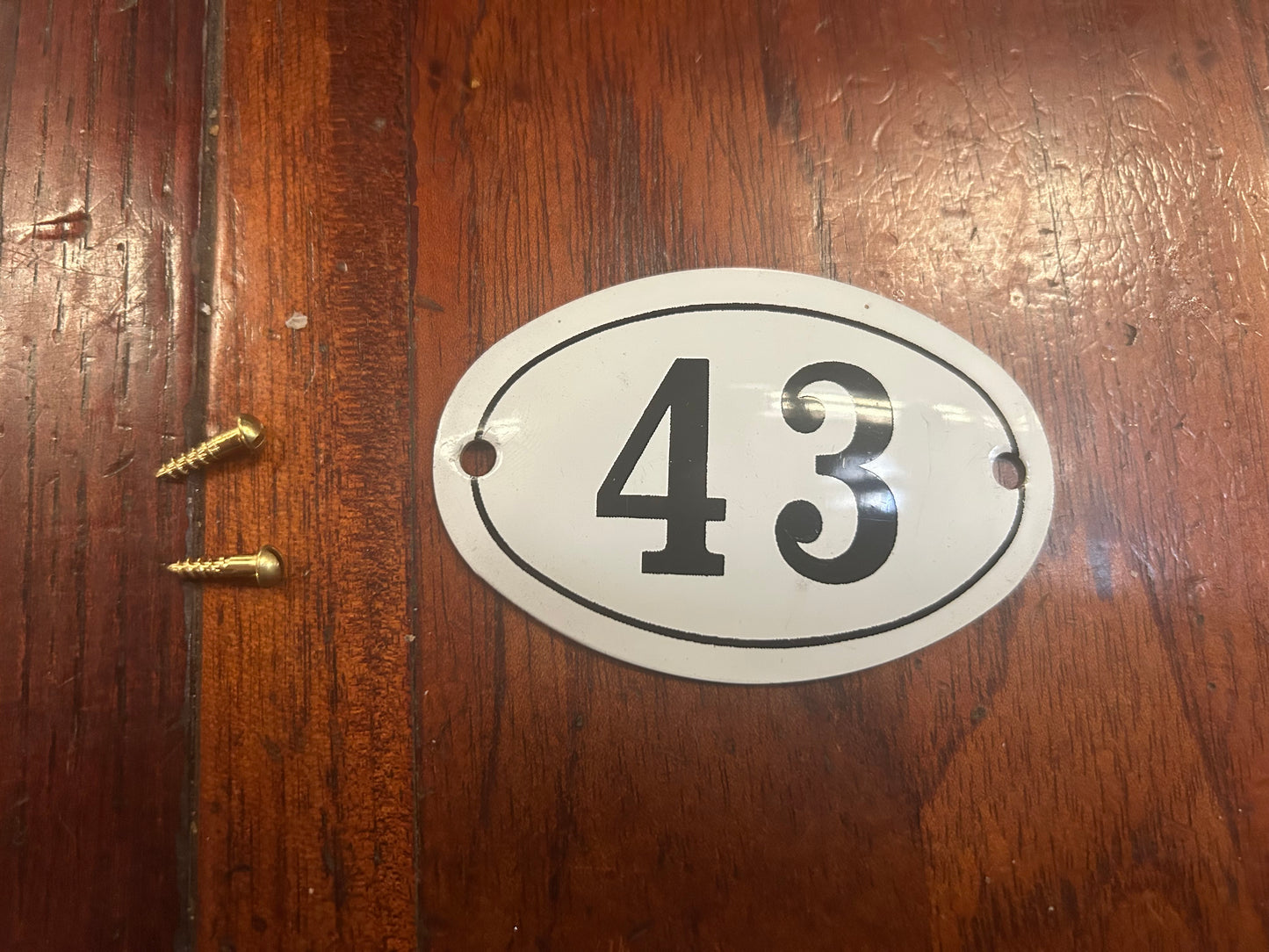 Black & White Enamel Numbers (Large)